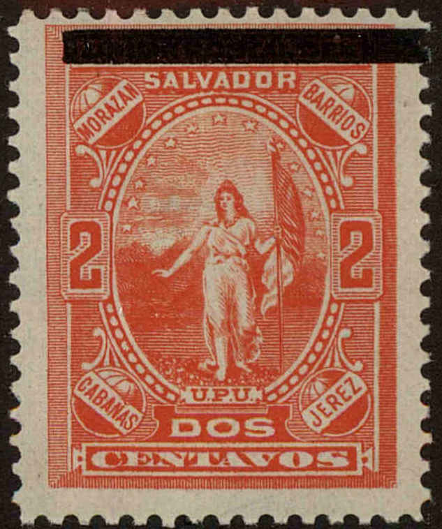 Front view of Salvador, El 24 collectors stamp