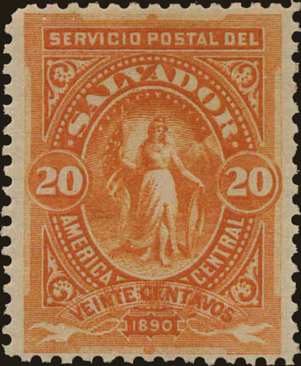 Front view of Salvador, El 43 collectors stamp