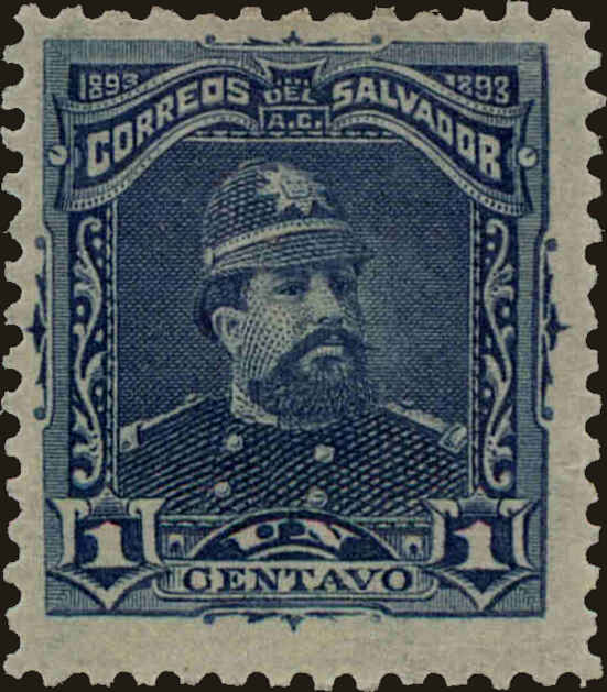 Front view of Salvador, El 76 collectors stamp