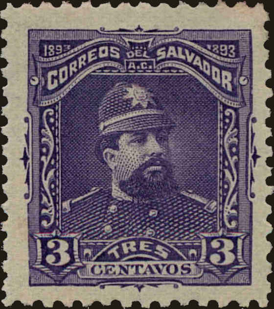 Front view of Salvador, El 78 collectors stamp