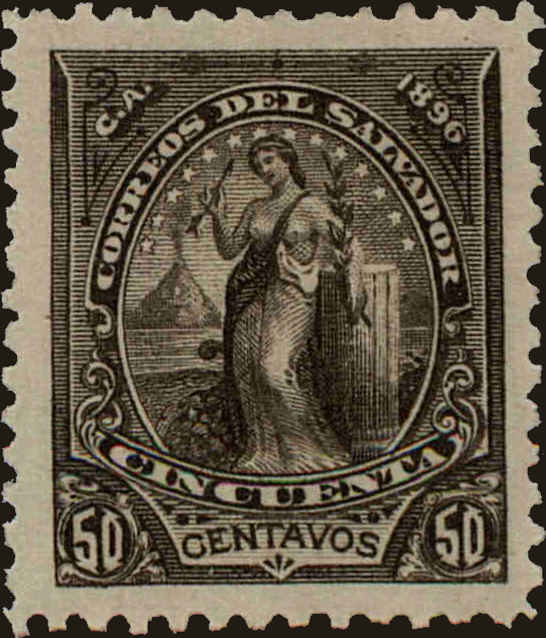 Front view of Salvador, El 144 collectors stamp