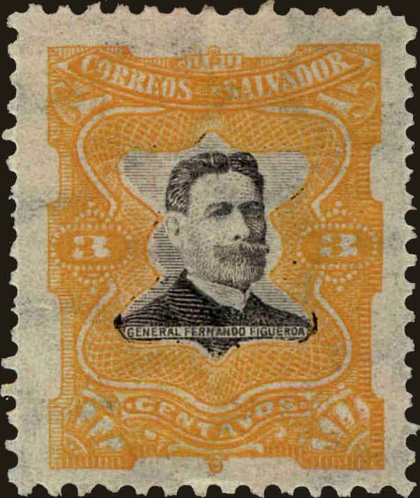 Front view of Salvador, El 380 collectors stamp