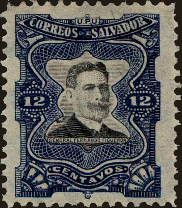 Front view of Salvador, El 385 collectors stamp