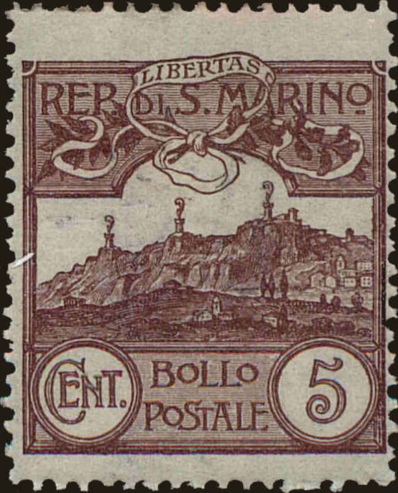 Front view of San Marino 44 collectors stamp