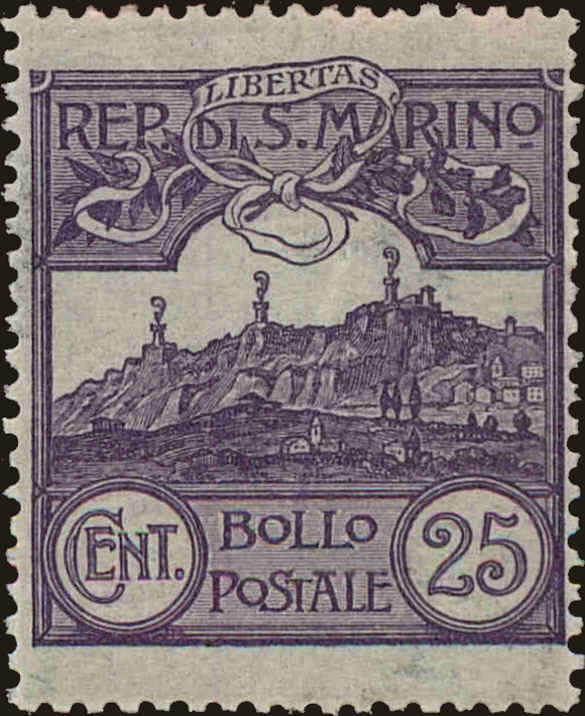 Front view of San Marino 55 collectors stamp