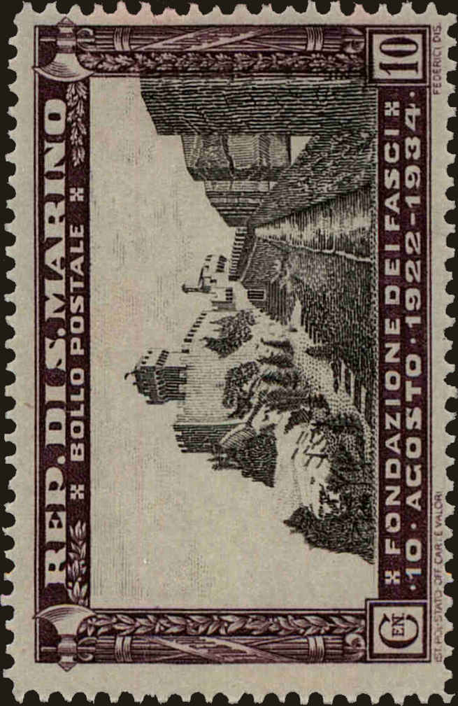 Front view of San Marino 162 collectors stamp