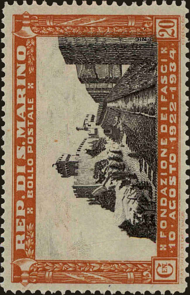 Front view of San Marino 163 collectors stamp