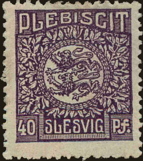 Front view of Schleswig 9 collectors stamp