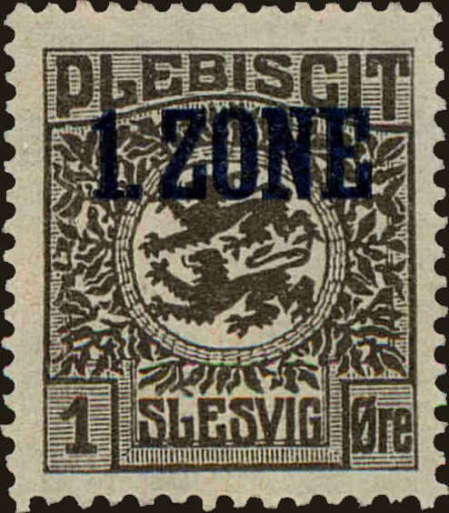 Front view of Schleswig 15 collectors stamp