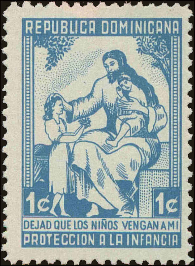 Front view of Dominican Republic RA35 collectors stamp