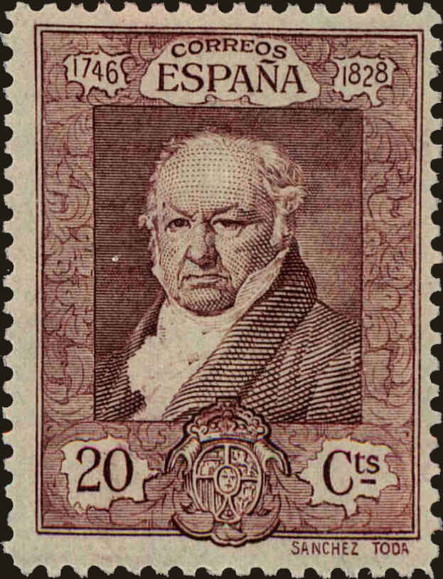 Front view of Spain 391 collectors stamp
