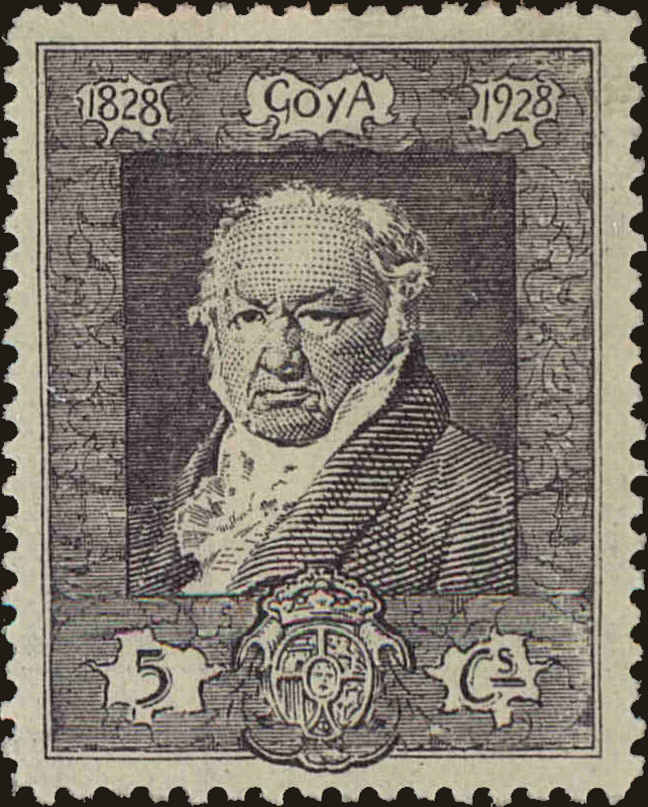 Front view of Spain 401 collectors stamp