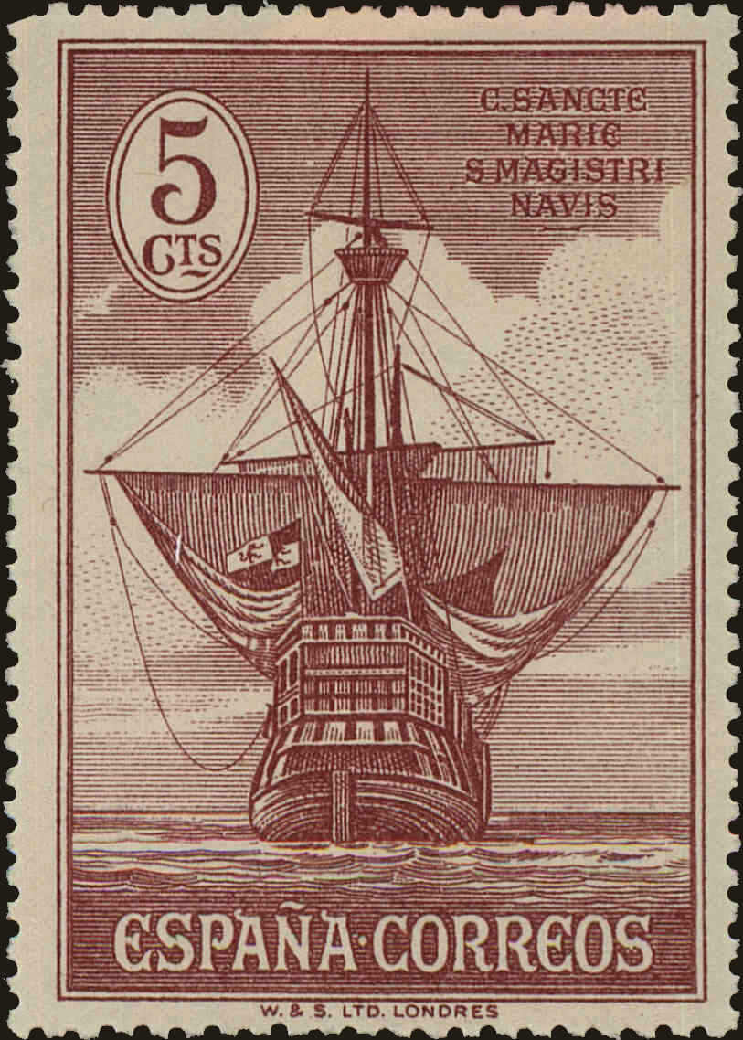 Front view of Spain 421 collectors stamp
