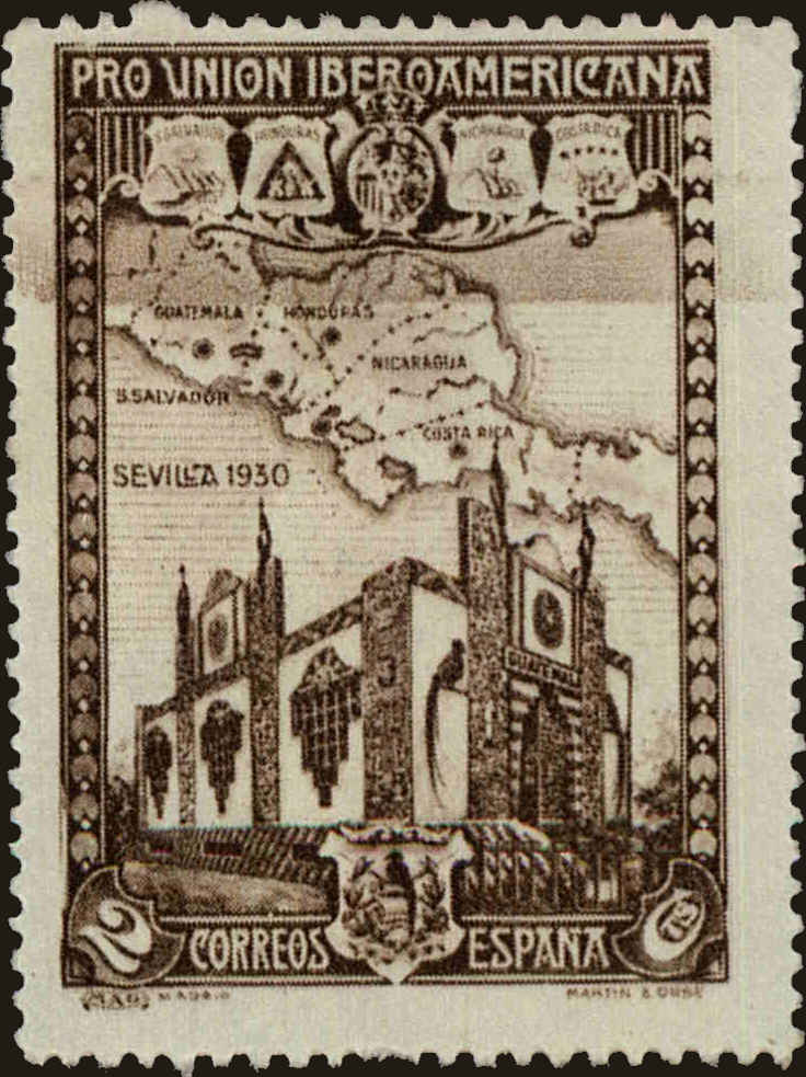 Front view of Spain 434 collectors stamp