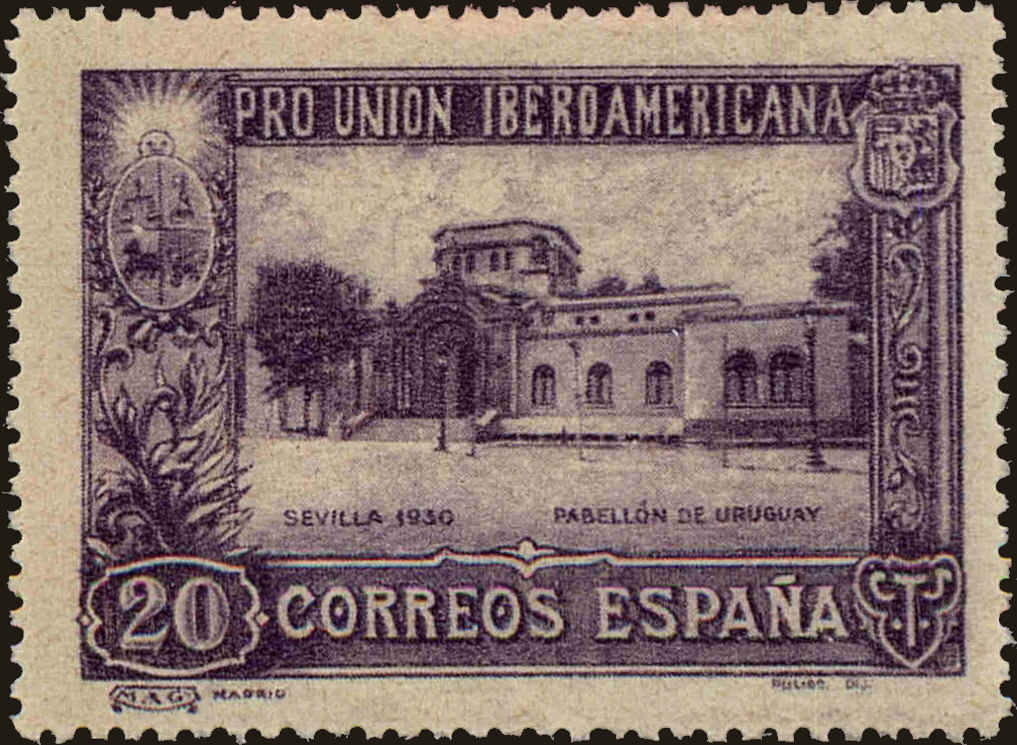 Front view of Spain 438 collectors stamp