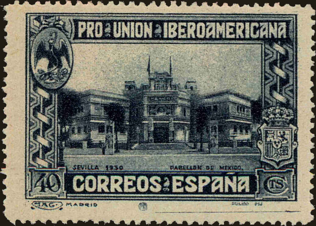 Front view of Spain 442 collectors stamp