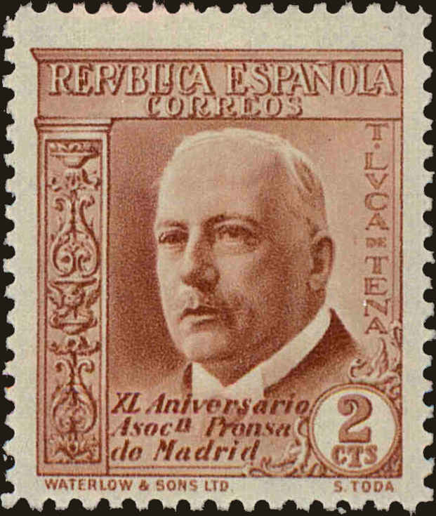 Front view of Spain 558 collectors stamp