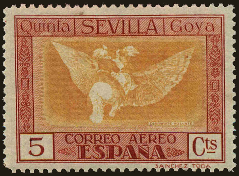 Front view of Spain C18 collectors stamp