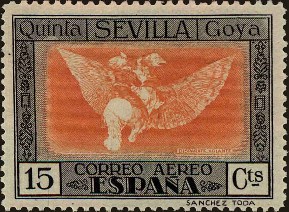 Front view of Spain C19 collectors stamp