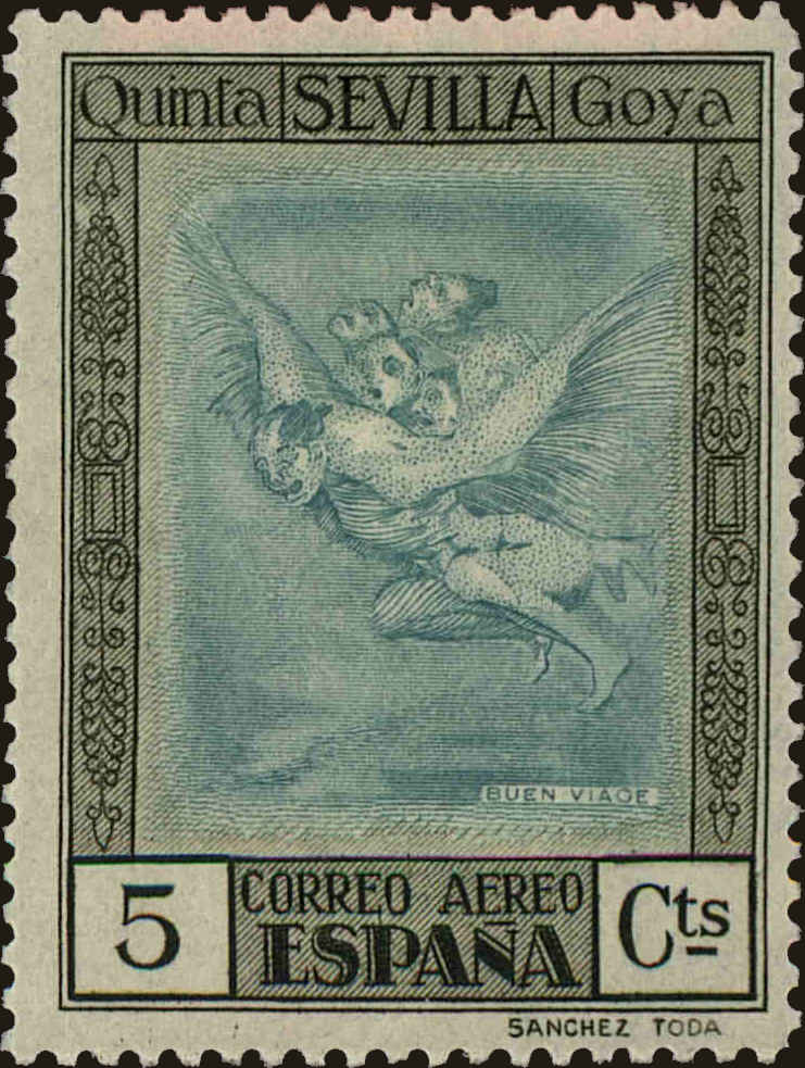 Front view of Spain C21 collectors stamp