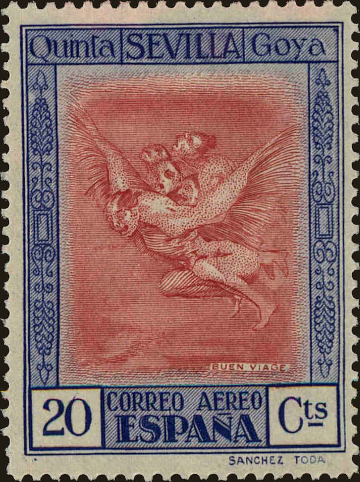 Front view of Spain C23 collectors stamp