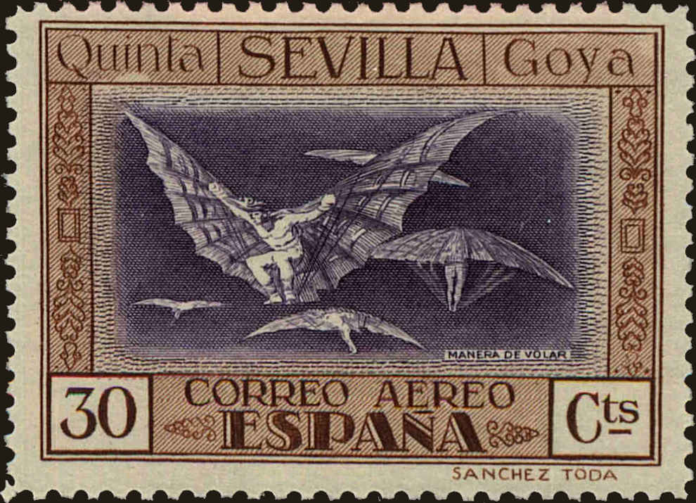 Front view of Spain C25 collectors stamp