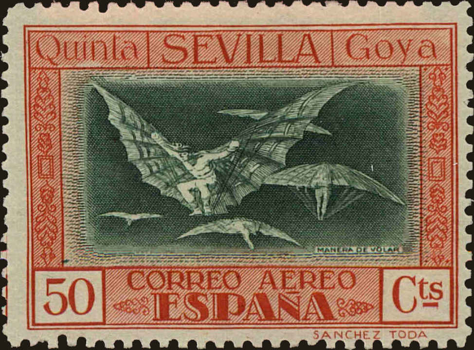Front view of Spain C26 collectors stamp