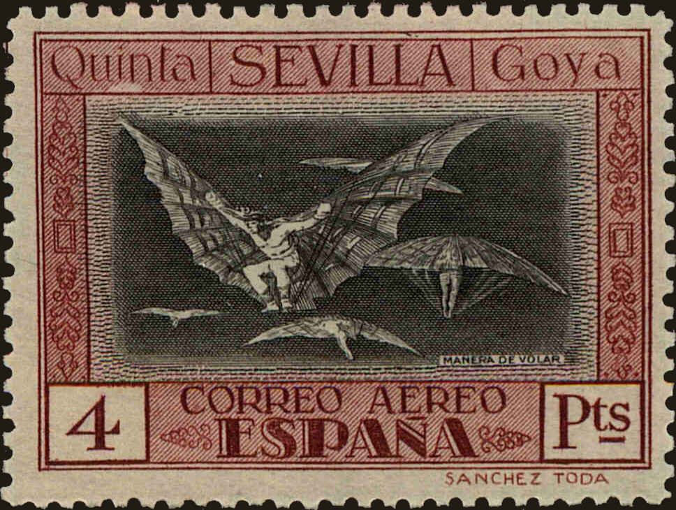 Front view of Spain C27 collectors stamp