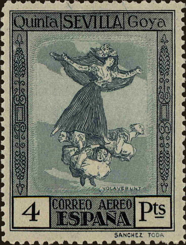 Front view of Spain C29 collectors stamp