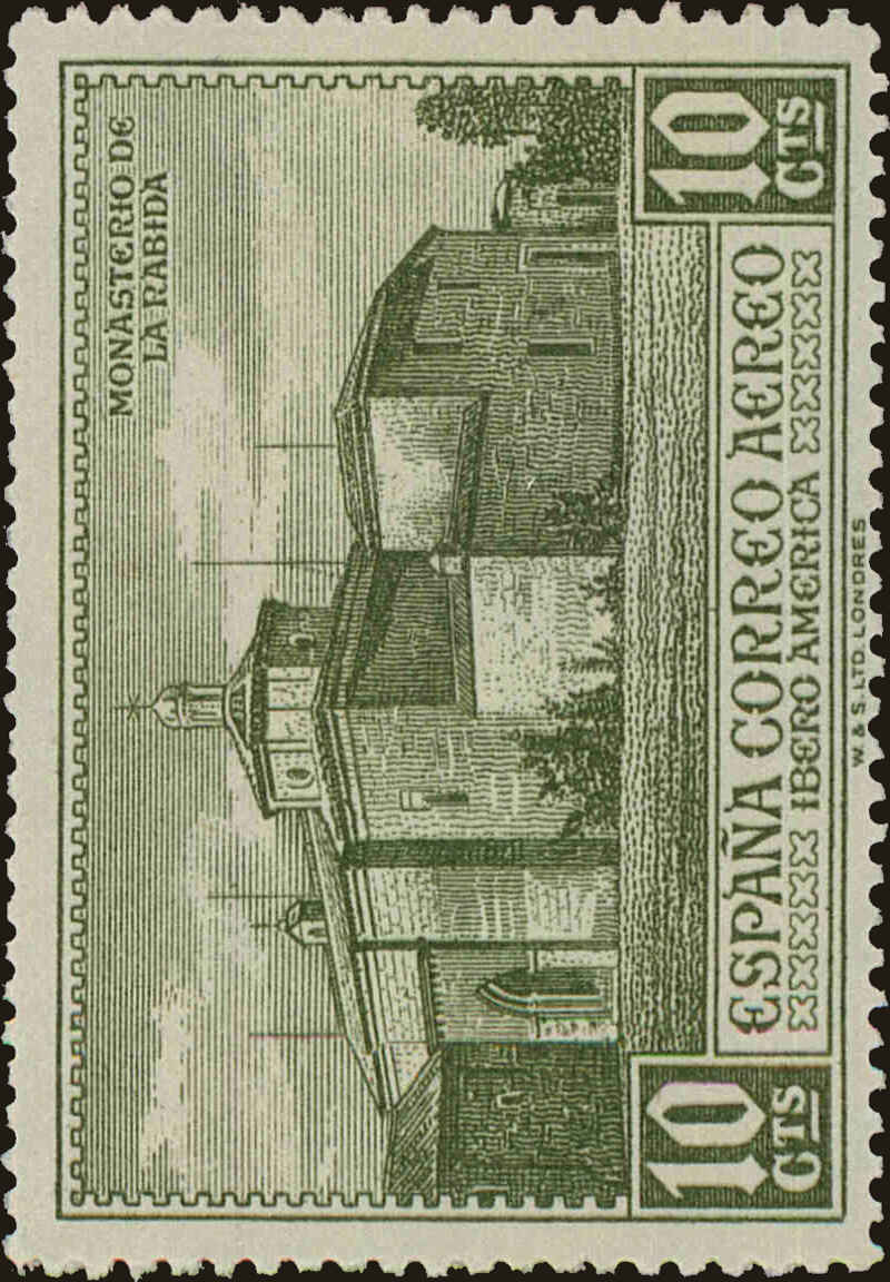 Front view of Spain C44 collectors stamp