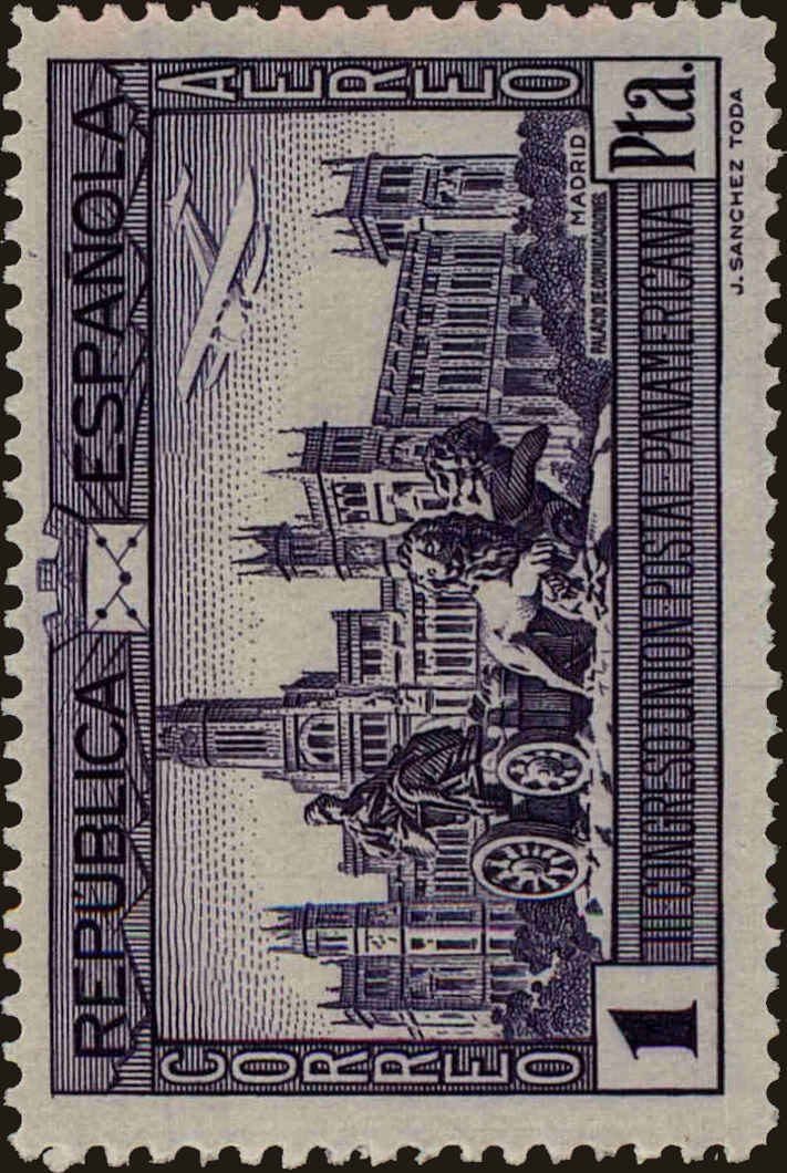 Front view of Spain C66 collectors stamp