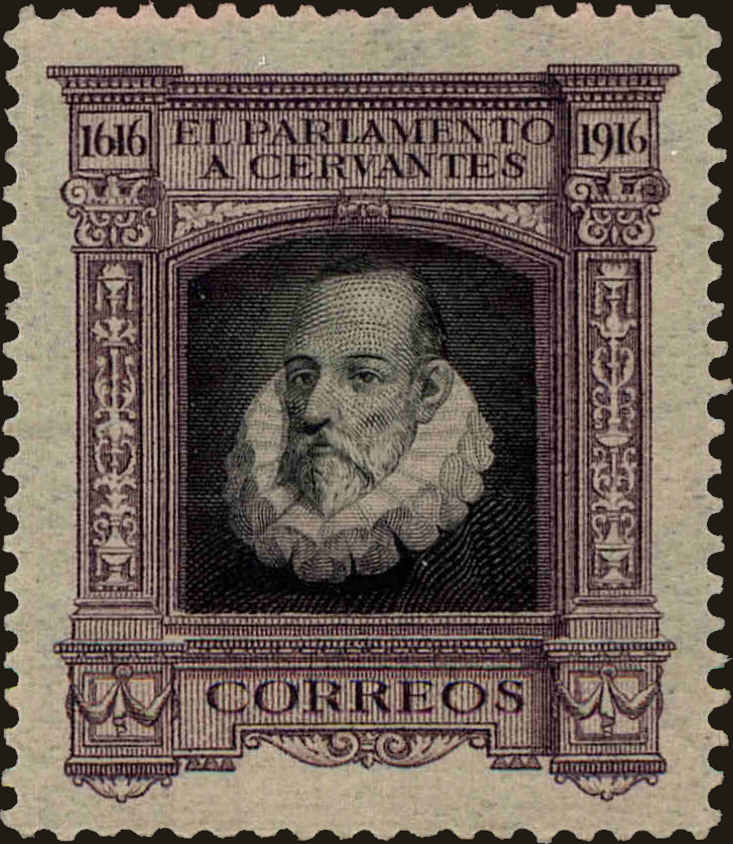 Front view of Spain O19 collectors stamp