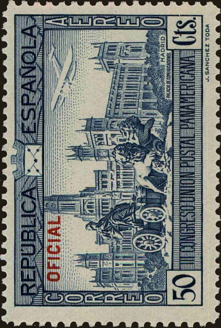 Front view of Spain CO4 collectors stamp