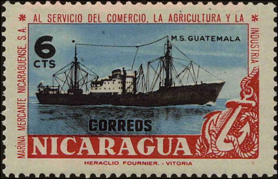 Front view of Nicaragua 796 collectors stamp