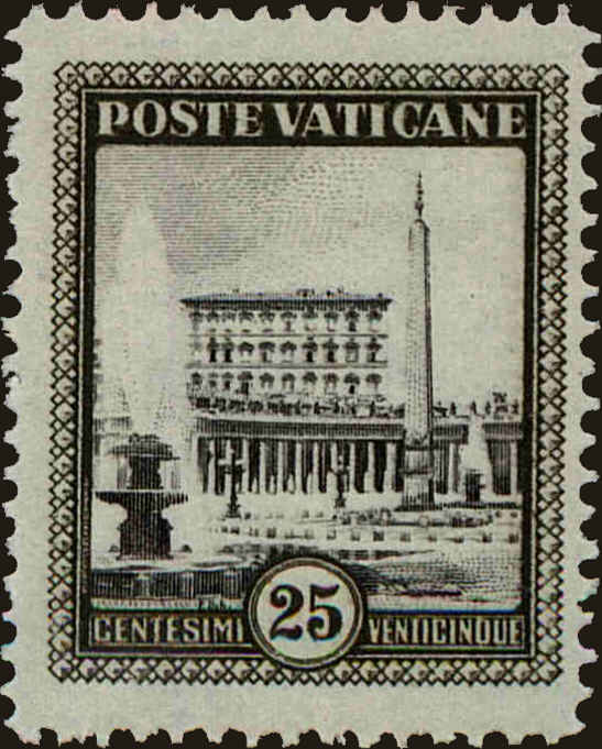 Front view of Vatican City 23 collectors stamp