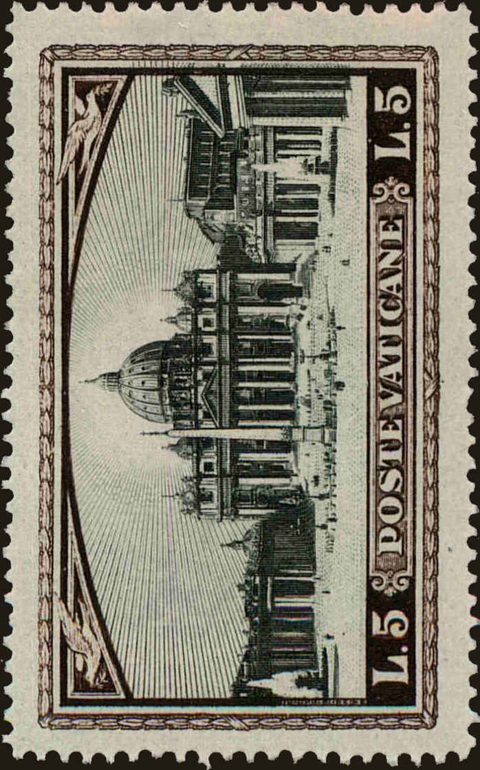 Front view of Vatican City 32 collectors stamp