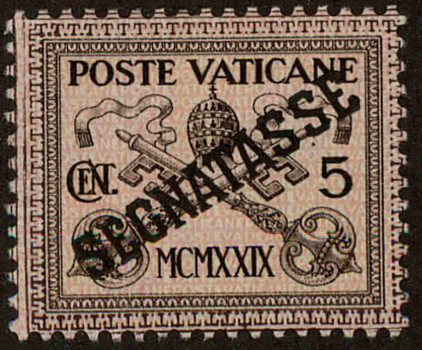 Front view of Vatican City J1 collectors stamp