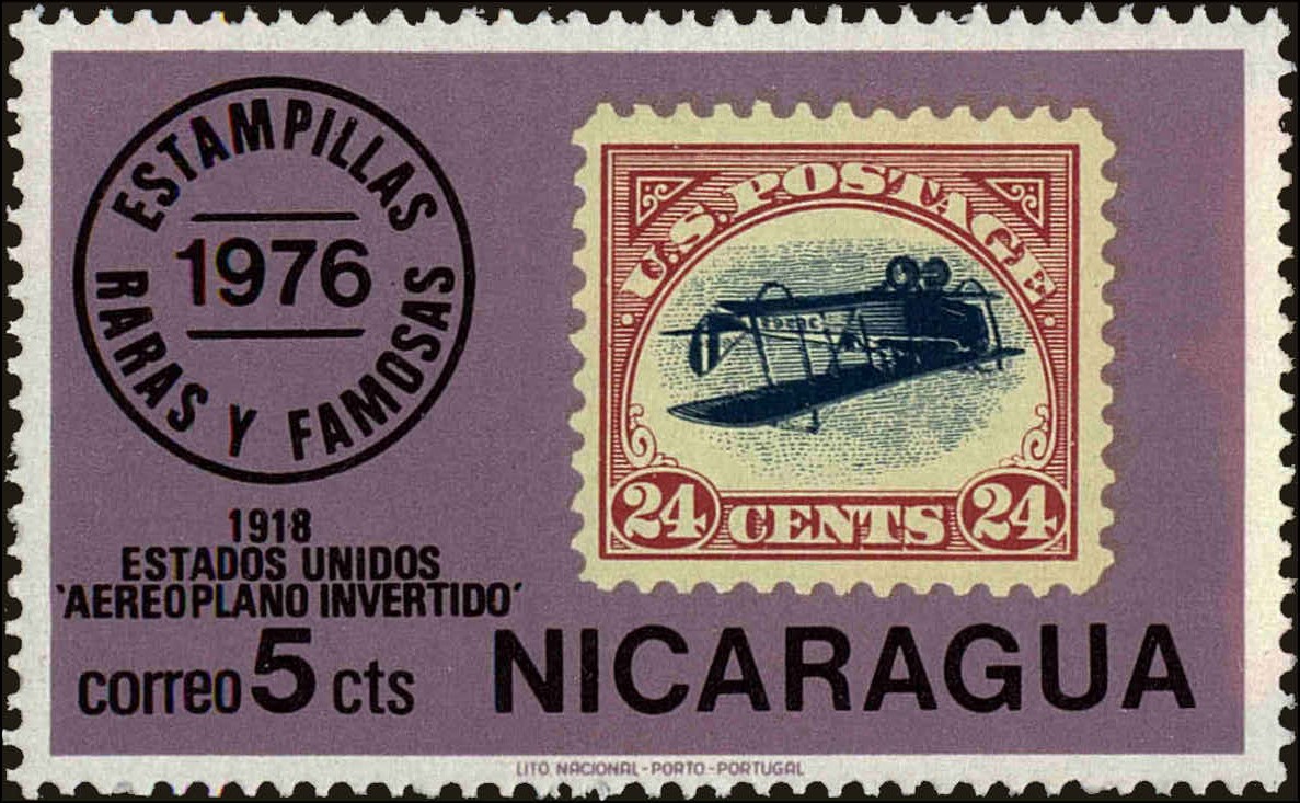Front view of Nicaragua 1042 collectors stamp