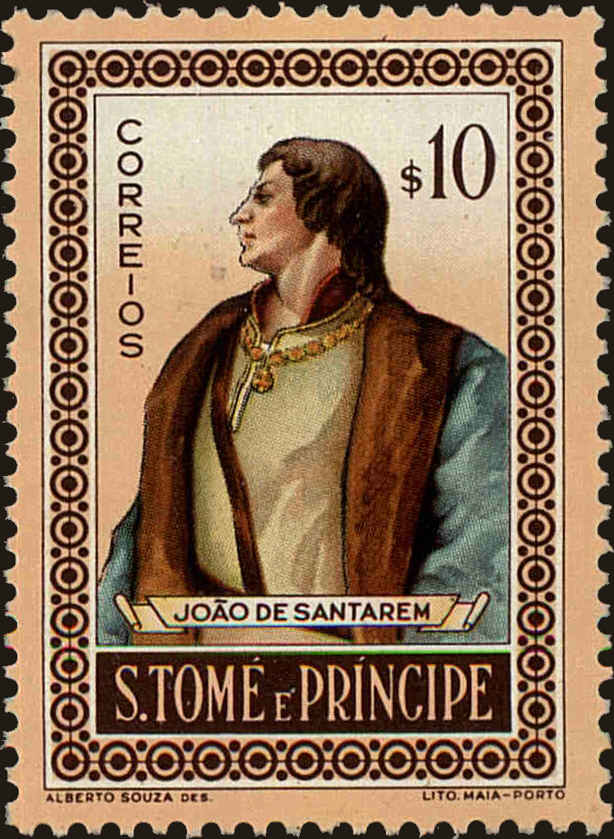 Front view of St. Thomas and Prince Islands 357 collectors stamp