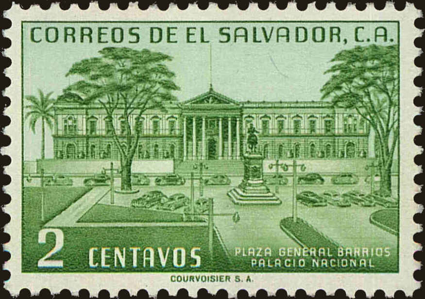 Front view of Salvador, El 655 collectors stamp