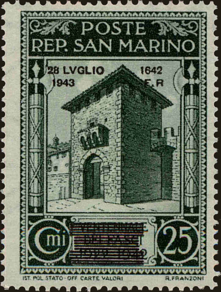 Front view of San Marino 218 collectors stamp