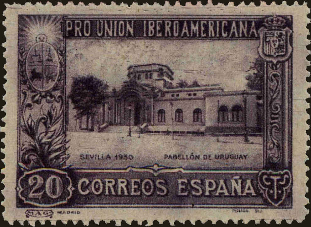 Front view of Spain 438 collectors stamp
