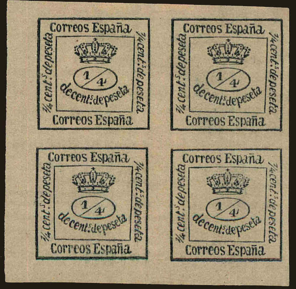 Front view of Spain 190 collectors stamp
