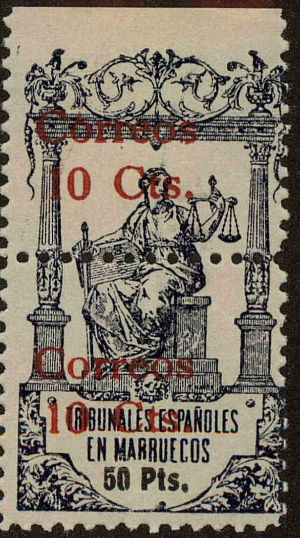 Front view of Spanish Morocco 72 collectors stamp