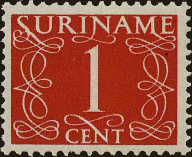 Front view of Surinam 211 collectors stamp