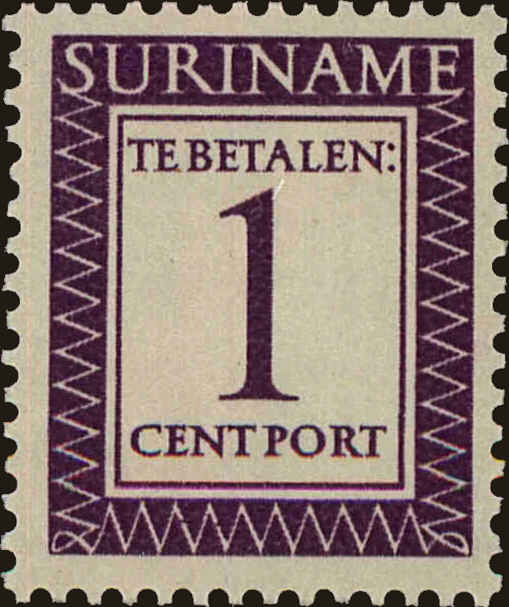 Front view of Surinam J47 collectors stamp