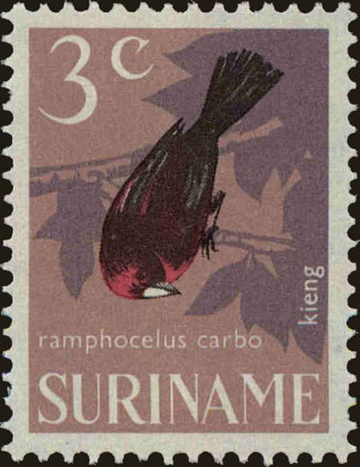 Front view of Surinam 325 collectors stamp