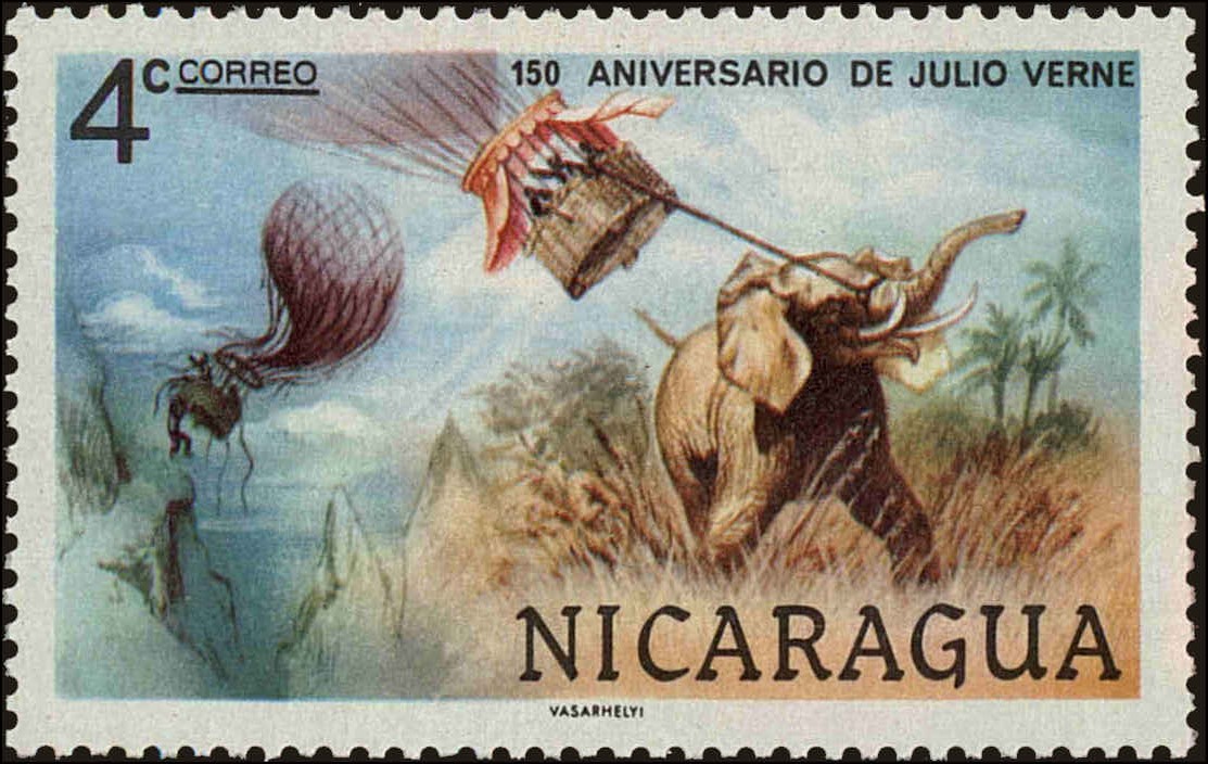 Front view of Nicaragua 1088 collectors stamp