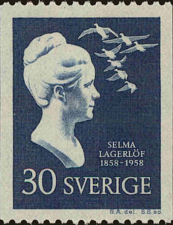 Front view of Sweden 533 collectors stamp