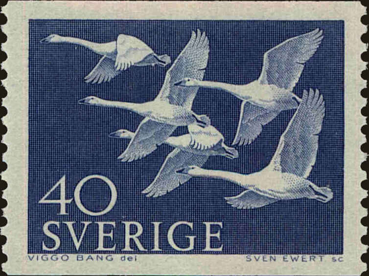 Front view of Sweden 493 collectors stamp